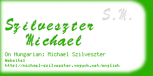 szilveszter michael business card